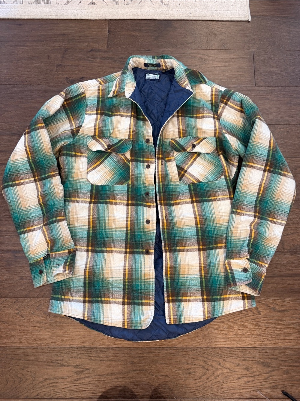 Vintage Sears Fieldmaster Quilted Flannel Shirt Jacket Medium Tall - C27-137